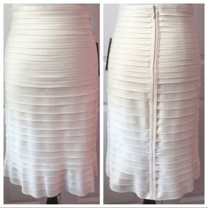 JS Collections Shutter Pleat Tiered Pencil Skirt